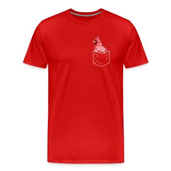 Cardinal Rouge Cardinal Vogel Cardinal Rouge - T-shirt bio Premium Homme - rouge - Devant - Damien (186cm)