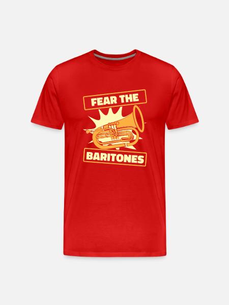 Baritone Instrument Baritone Music - Men's Premium Organic T-Shirt - red