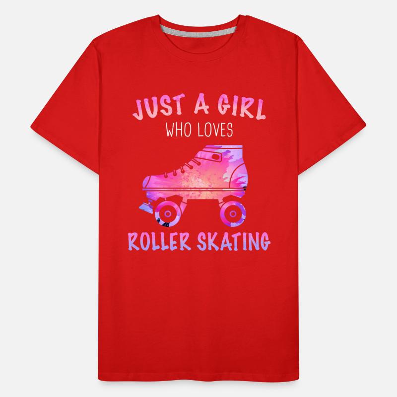 Roller Skate Roller Patin à roues alignées T-shirt bio Premium Homme