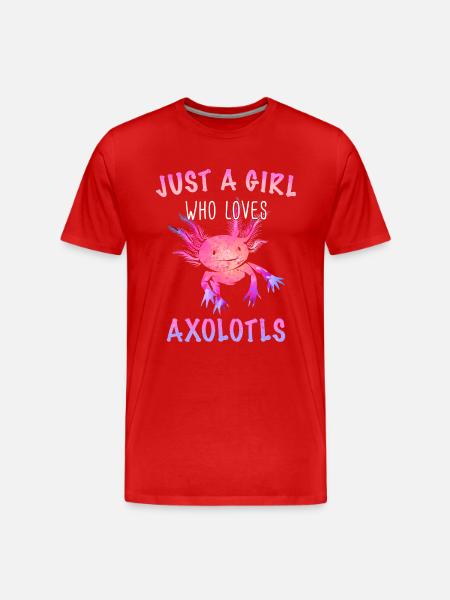 Axolotl Fish - Men's Premium Organic T-Shirt - red