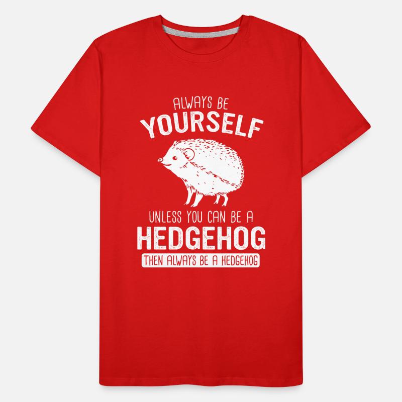 Igel Stachelig Tier Igel Männer Premium Bio T-Shirt