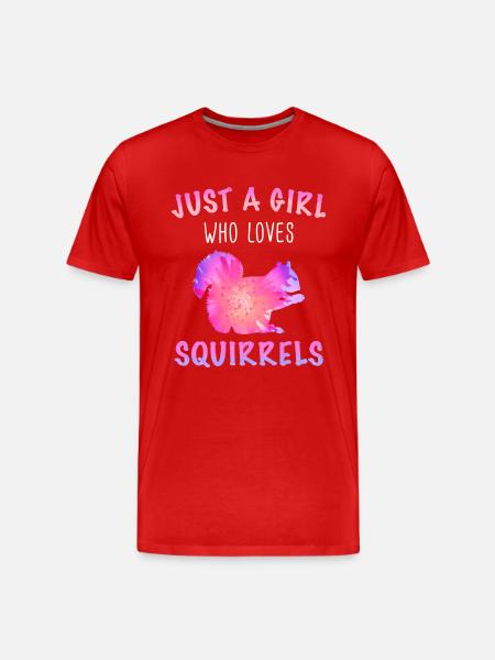 Squirrel Animal - Men's Premium Organic T-Shirt - red