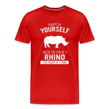 Rhinocéros Rhinocéros - T-shirt bio Premium Homme - rouge - Devant - Damien (186cm)