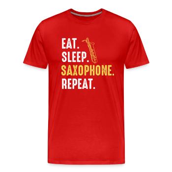 Saxophone Saxophone - T-shirt bio Premium Homme - rouge - Devant - Damien (186cm)