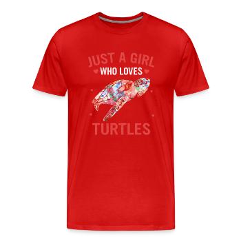 Schildkröte Meeresschildkröte Schildkröten Tier - Männer Premium Bio T-Shirt - Rot - Vorne - Damien (186cm)