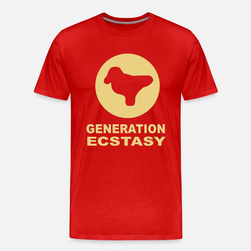 Generation Ecstasy-Pille mit einer Taube - Männer Premium Bio T-Shirt - Rot