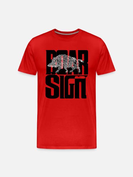 Boar sign - Men's Premium Organic T-Shirt - red