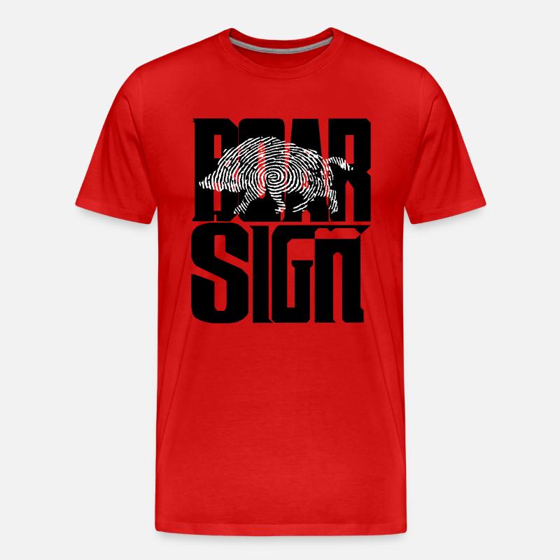 Zeichen Eber - Männer Premium Bio T-Shirt - Rot