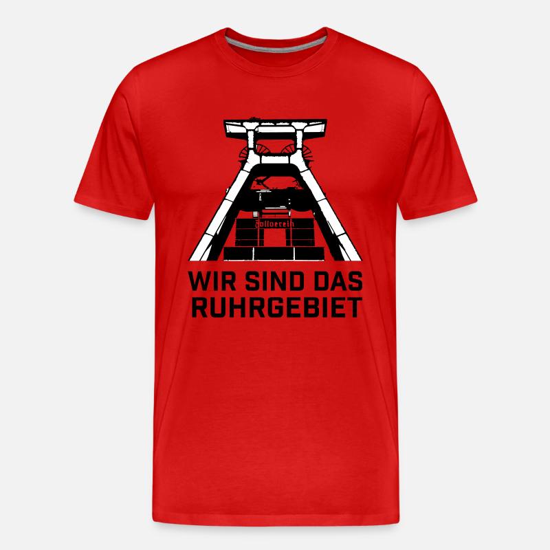 Wir sind das Ruhrgebiet - Männer Premium Bio T-Shirt - Rot