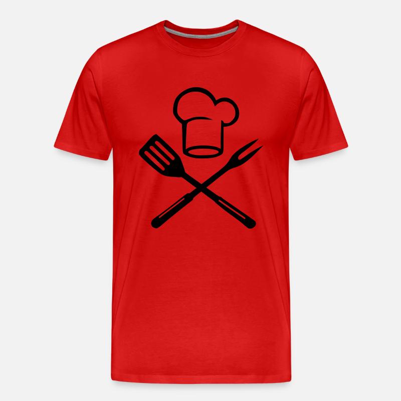 Grillen - Männer Premium Bio T-Shirt - Rot