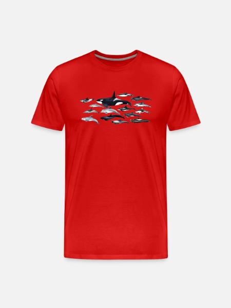 Dolphins - Dolphins - Dauphins - Delphinidae - Men's Premium Organic T-Shirt - red