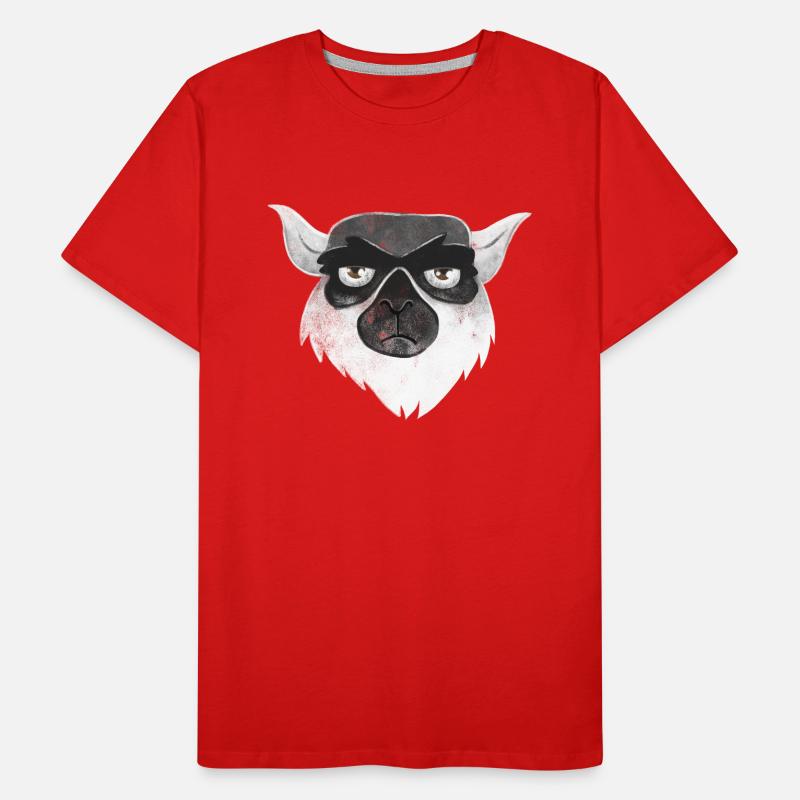 Grumpy unhappy lemur face Men's Premium Organic T-Shirt