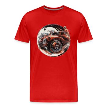 Hot Road Custom Car Car Screwdriver V8 - Men's Premium Organic T-Shirt - red - Front - Damien (186cm)