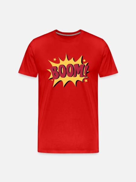 Boom - Men's Premium Organic T-Shirt - red