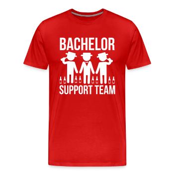 Junggesellenabschied Bräutigam Trauzeuge Bachelor - Männer Premium Bio T-Shirt - Rot - Vorne - Damien (186cm)