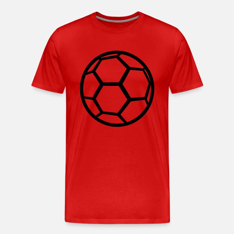 Fußball - Männer Premium Bio T-Shirt - Rot