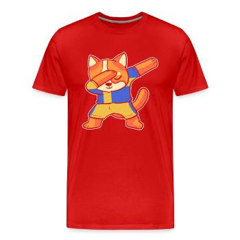 Schweden Schwedisch Fußball - Männer Premium Bio T-Shirt - Rot - Vorne - Damien (186cm)