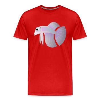 fish fish animal tiere1415 - Männer Premium Bio T-Shirt - Rot - Vorne - Damien (186cm)