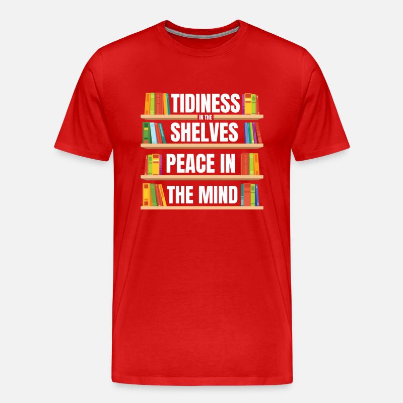 Bibliotheksassistent - Männer Premium Bio T-Shirt - Rot