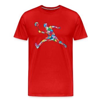 Badminton Badminton Joueurs Hommes Enfants Badminton - T-shirt bio Premium Homme - rouge - Devant - Damien (186cm)