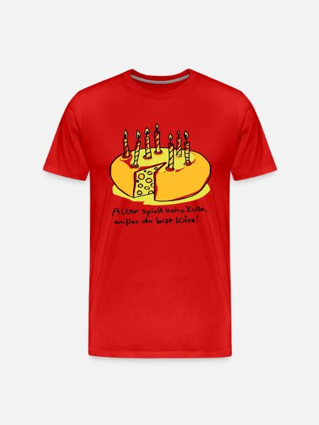 Alter und Käse - Männer Premium Bio T-Shirt - Rot