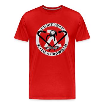 Weinlese Crowbar Benutzer - Männer Premium Bio T-Shirt - Rot - Vorne - Damien (186cm)