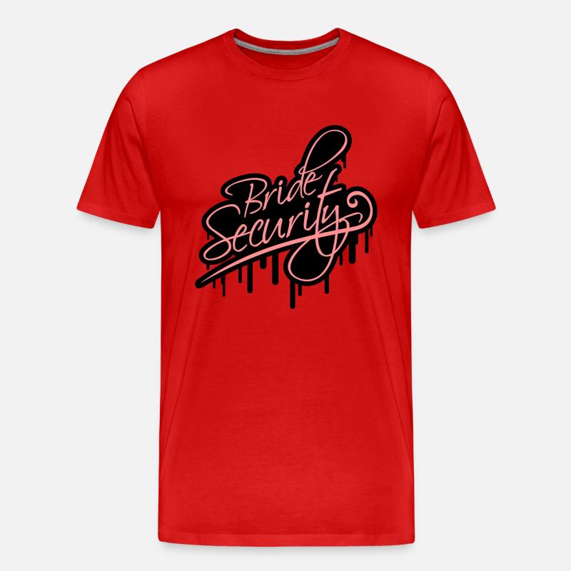 Bride Security - Männer Premium Bio T-Shirt - Rot