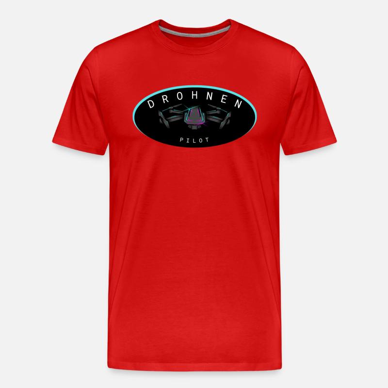 Drohnen Pilot Drone Pilot - Männer Premium Bio T-Shirt - Rot