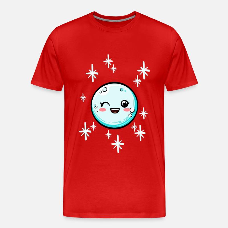 Schneeball #4/9 - Männer Premium Bio T-Shirt - Rot