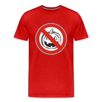 NO HALLOWEEN - Männer Premium Bio T-Shirt - Rot - Vorne - Damien (186cm)