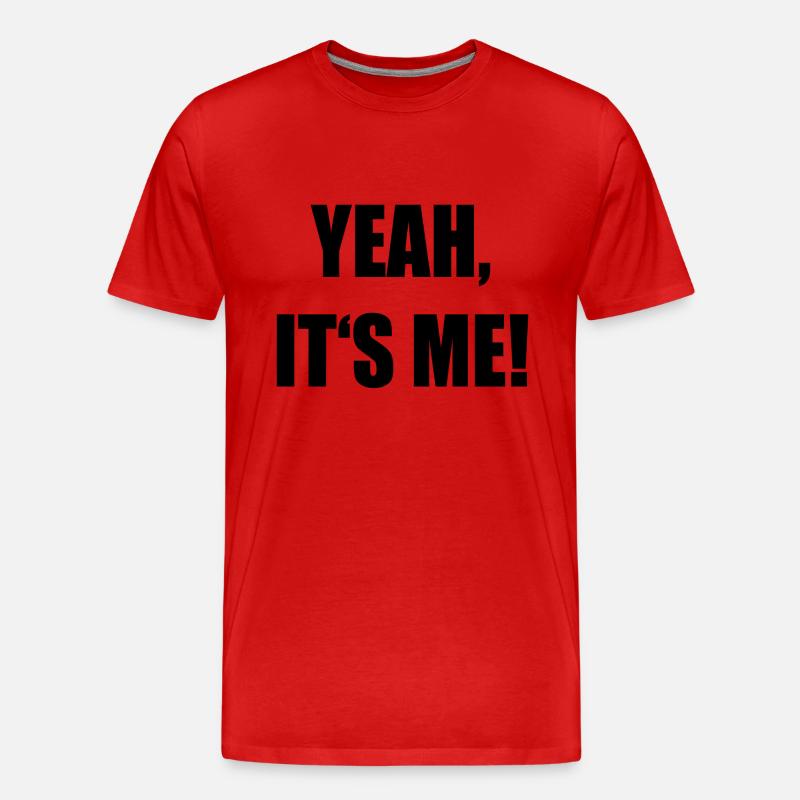 Yeah - Männer Premium Bio T-Shirt - Rot