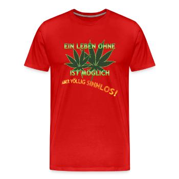Inutile sans CHANVRE - T-shirt bio Premium Homme - rouge - Devant - Damien (186cm)