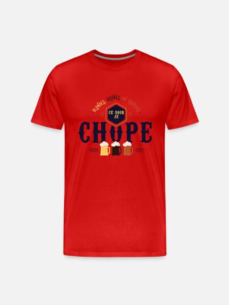 Ce soir je chope - T-shirt bio Premium Homme - rouge