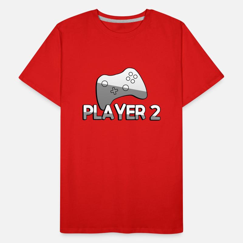 PLAYER 2 + Controller - Gaming Men's Premium Organic T-Shirt