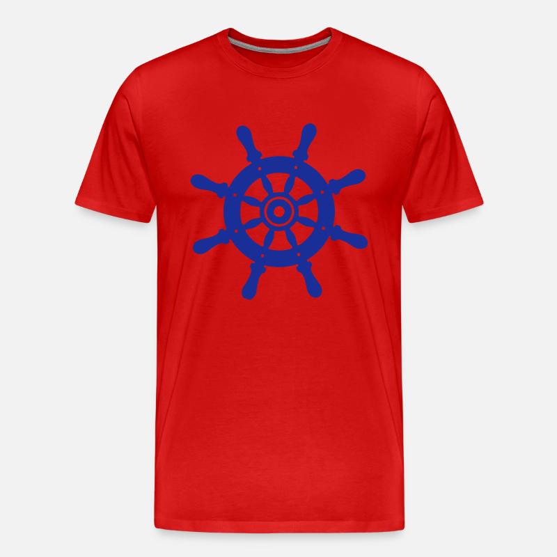 Ship Rutter - Männer Premium Bio T-Shirt - Rot