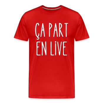 ça part en live - T-shirt bio Premium Homme - rouge - Devant - Damien (186cm)