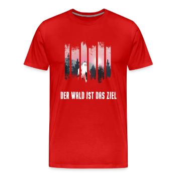waldbaden naturerlebnis yeti im black forest - Männer Premium Bio T-Shirt - Rot - Vorne - Damien (186cm)