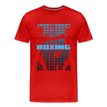 Boxing Boxer Shadow Vintage - Combat Sport - Men's Premium Organic T-Shirt - red - Front - Damien (186cm)