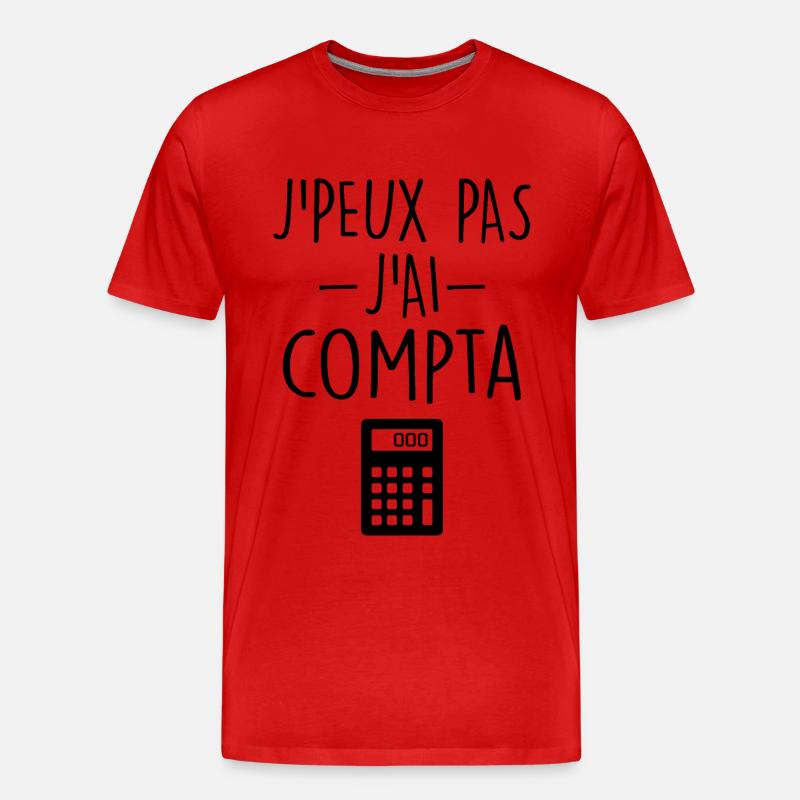 Comptable | Comptabilité | Compter | Chiffre - T-shirt bio Premium Homme - rouge