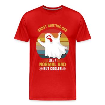 Geisterjäger | Vatertag Geister Spuk Geschenkideen - Männer Premium Bio T-Shirt - Rot - Vorne - Damien (186cm)