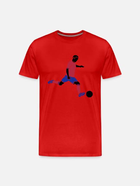 Soccer Kick 3c - Men's Premium Organic T-Shirt - red