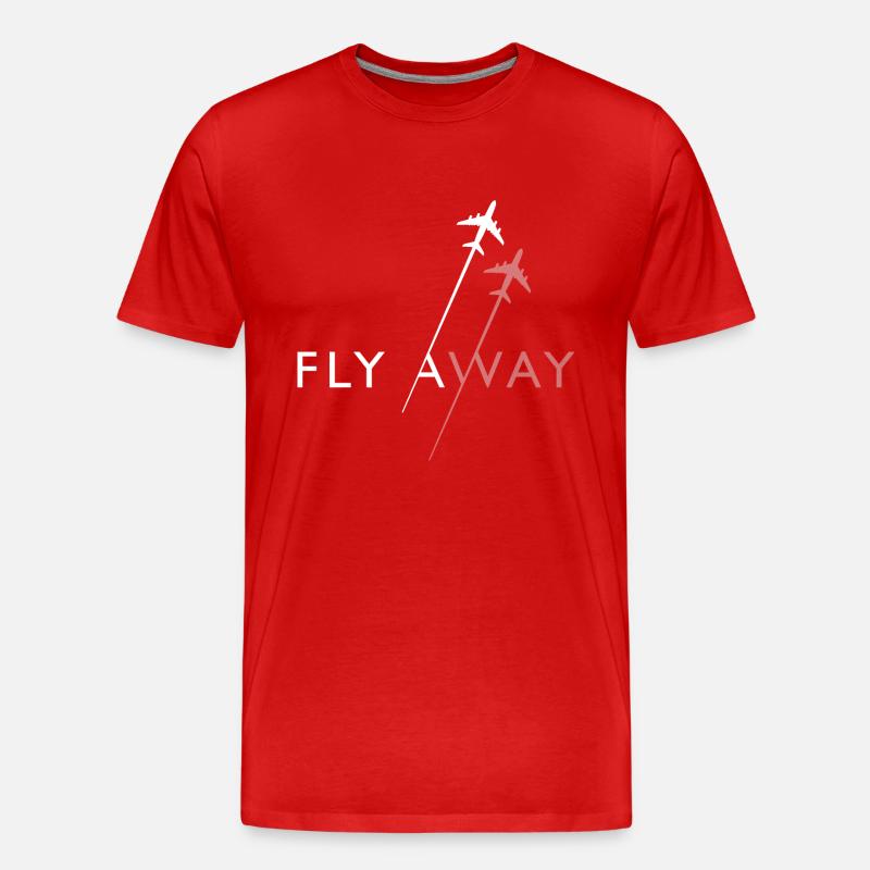 Fly away - Männer Premium Bio T-Shirt - Rot