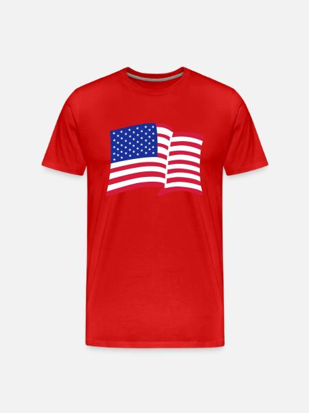 america - Men's Premium Organic T-Shirt - red