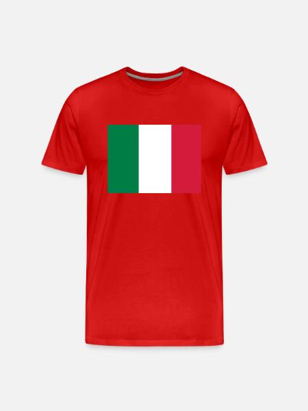 Italian Flag - Men's Premium Organic T-Shirt - red