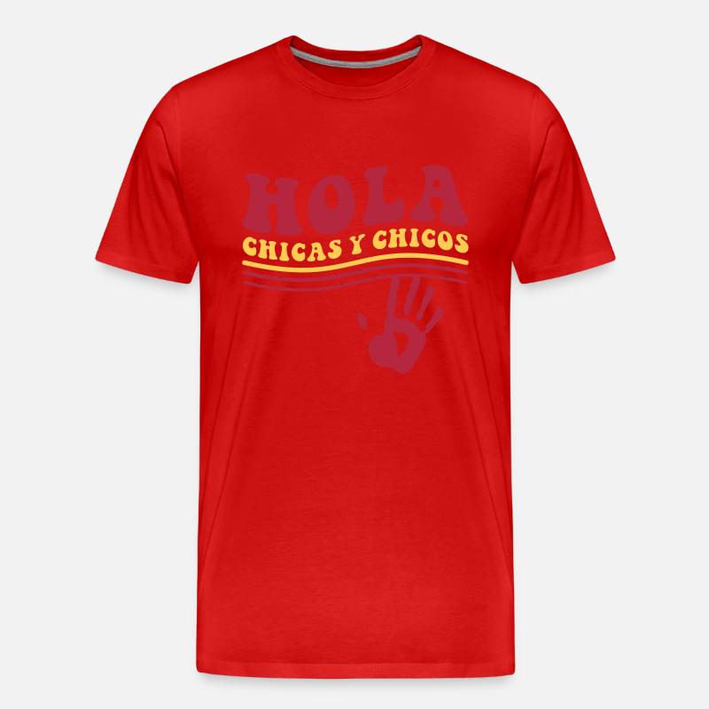 Hola chicas y chicos - T-shirt bio Premium Homme - rouge