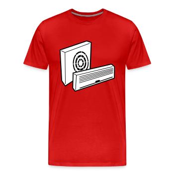 air _conditioning_c1 - Men's Premium Organic T-Shirt - red - Front - Damien (186cm)