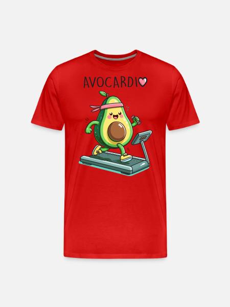 Avocardio - Männer Premium Bio T-Shirt - Rot