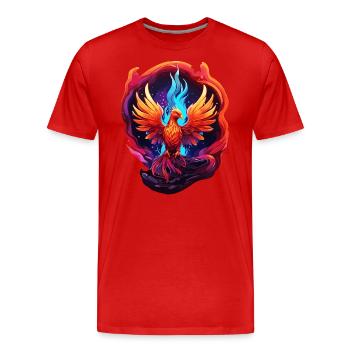 Phoenix - Men's Premium Organic T-Shirt - red - Front - Damien (186cm)