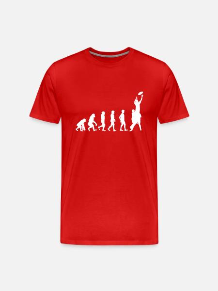 Evolution Rugby Gift Football - Men's Premium Organic T-Shirt - red