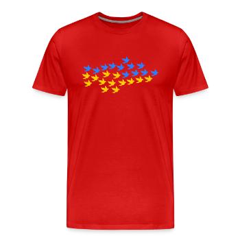 Ukraine - Men's Premium Organic T-Shirt - red - Front - Damien (186cm)
